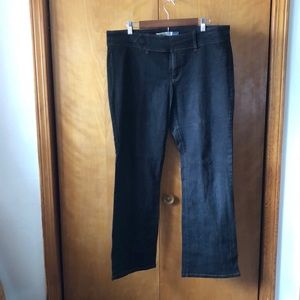 Vintage y2k GAP Jeans Black Denim w/ Gold Stitching Flare 16